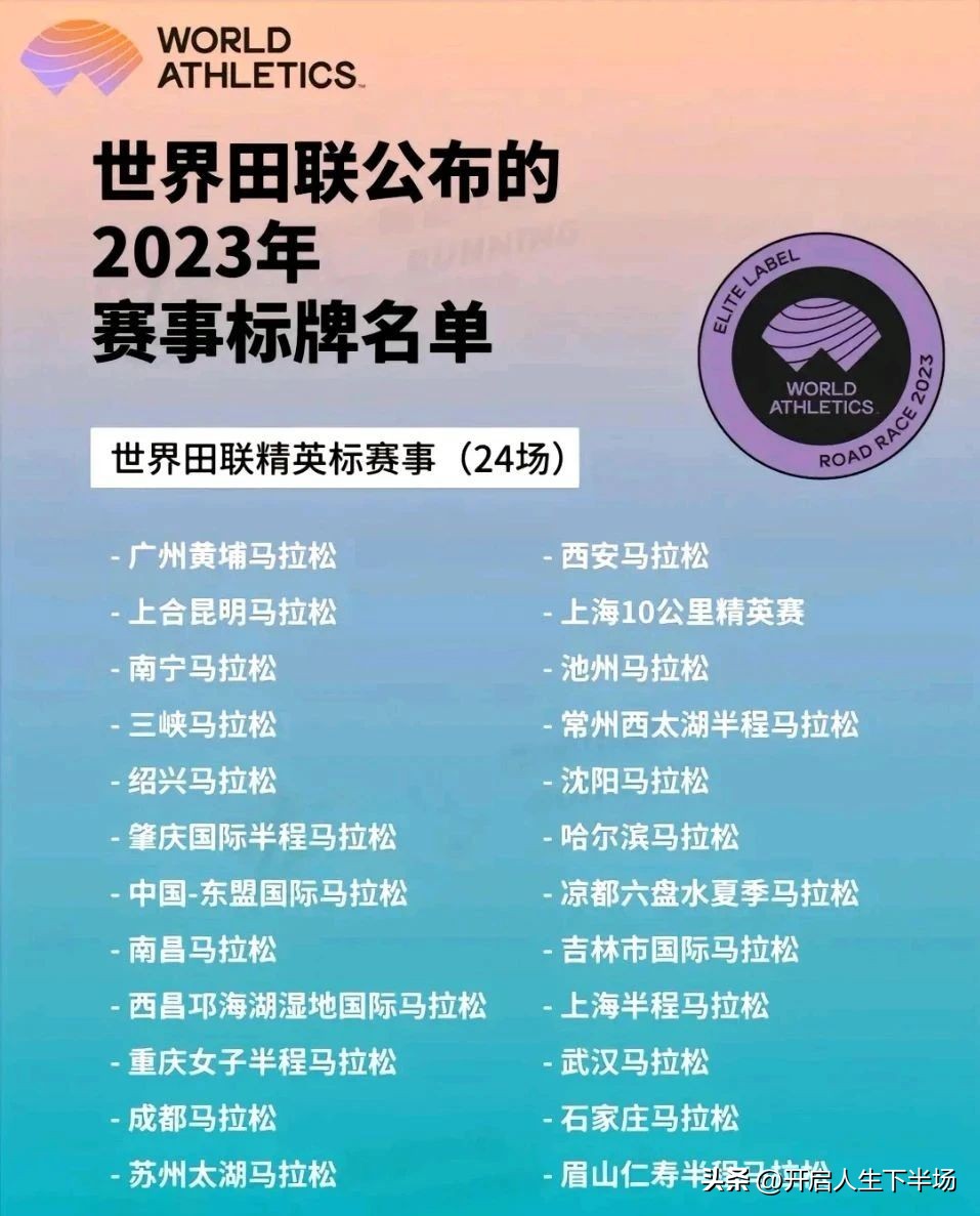 国际田联金标马拉松_中国田协金标马拉松_国际田联银标马拉松